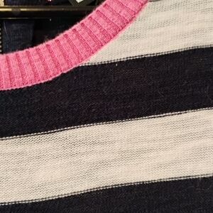 Chic Striped Pink and Black Sweater